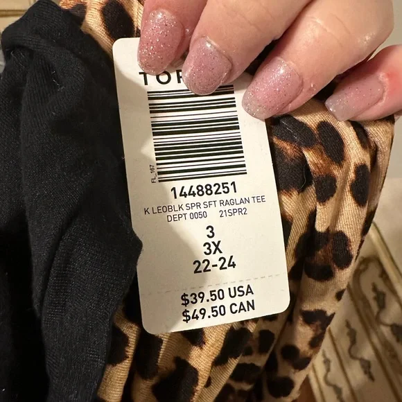 Torrid leopard raglan size 3x - Picture 2 of 4